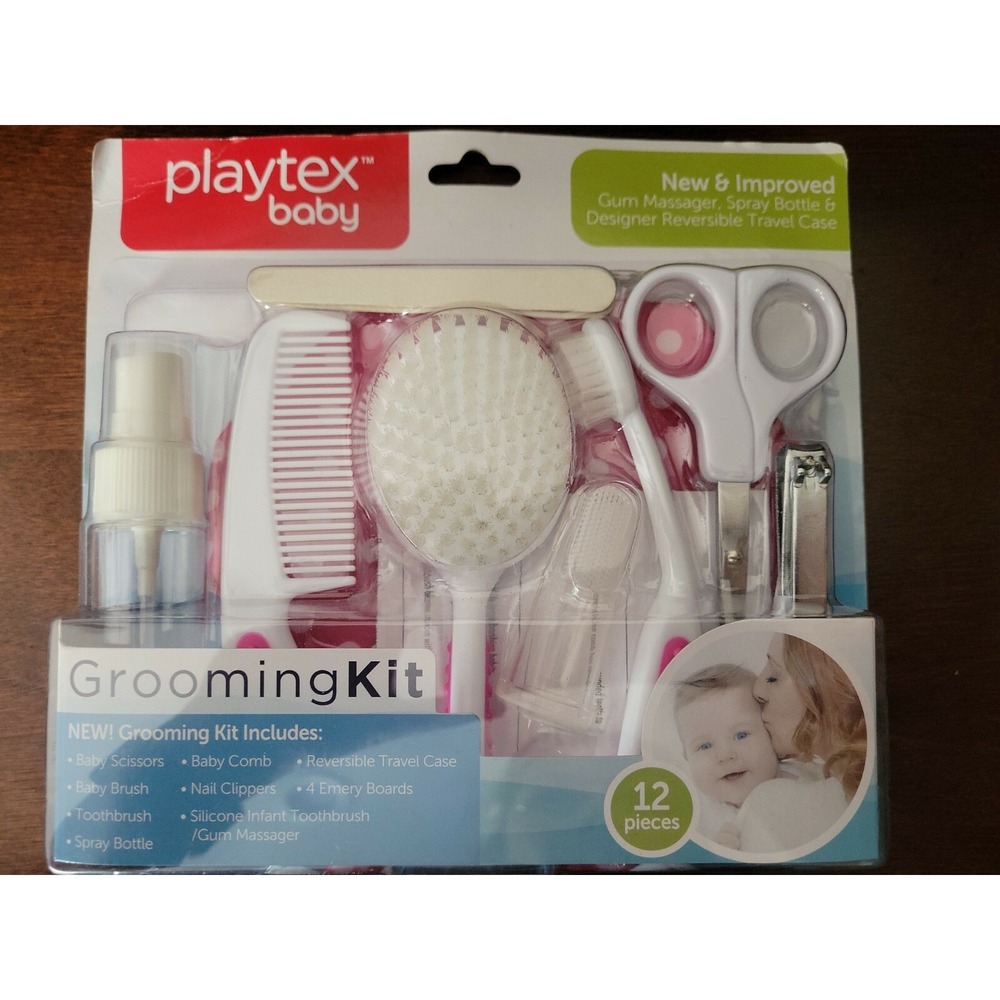 Playtex Baby 12-Piece Grooming Kit Clippers Brush Comb Toothbrush Scissors More